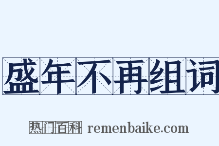 盛年不再组词是什么意思的图片